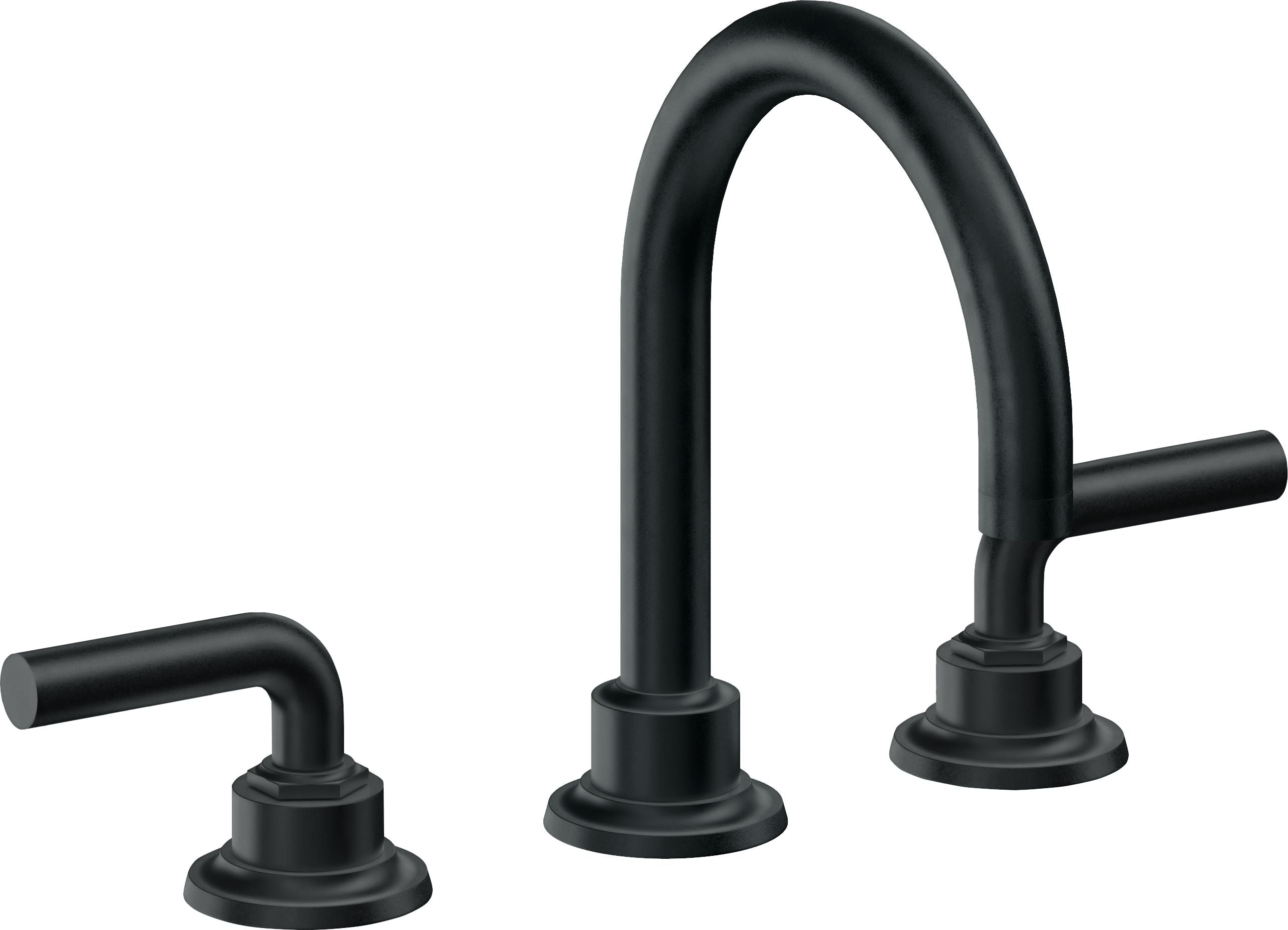 California Faucets Descanso 8" Llave de Lavabo de 3 Orificios para Cubierta, con Dos Manerales - Manija Lisa