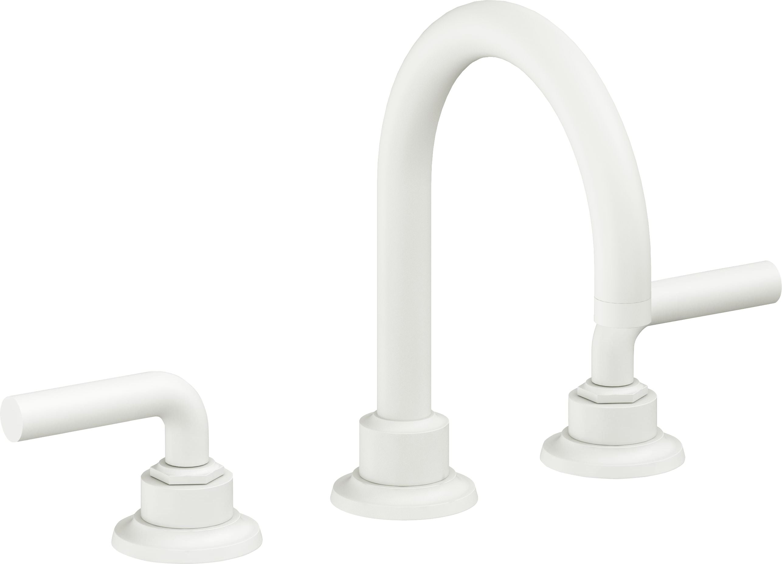 California Faucets Descanso 8" Llave de Lavabo de 3 Orificios para Cubierta, con Dos Manerales - Manija Lisa