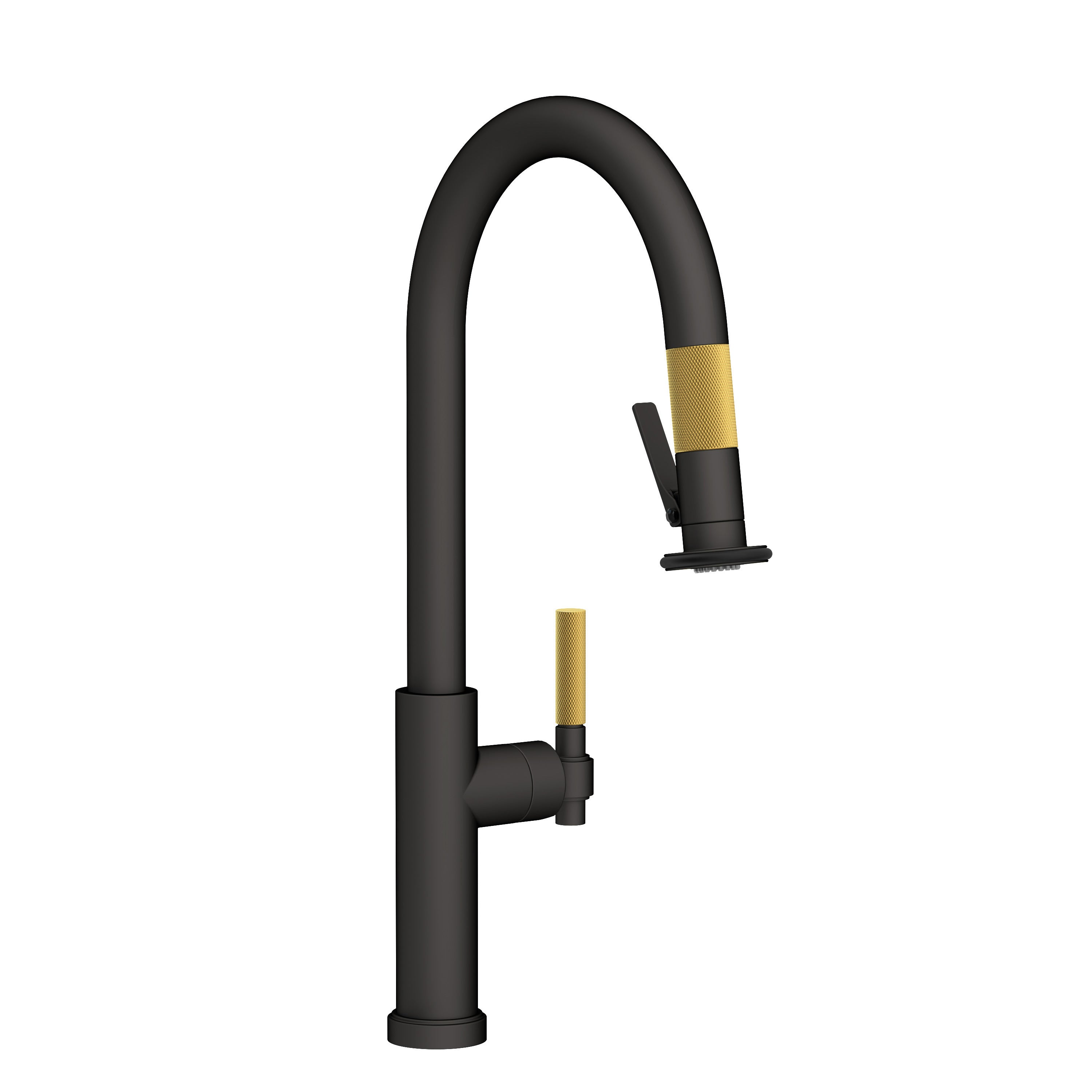 Newport Brass Muncy 3290-5173 — vista de producto — Flat Black x Satin Brass - PVD