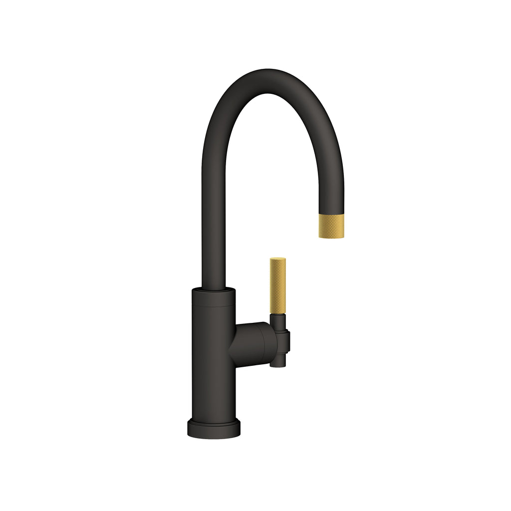 Newport Brass Muncy 3290-5233 — vista de producto — Flat Black x Satin Brass - PVD
