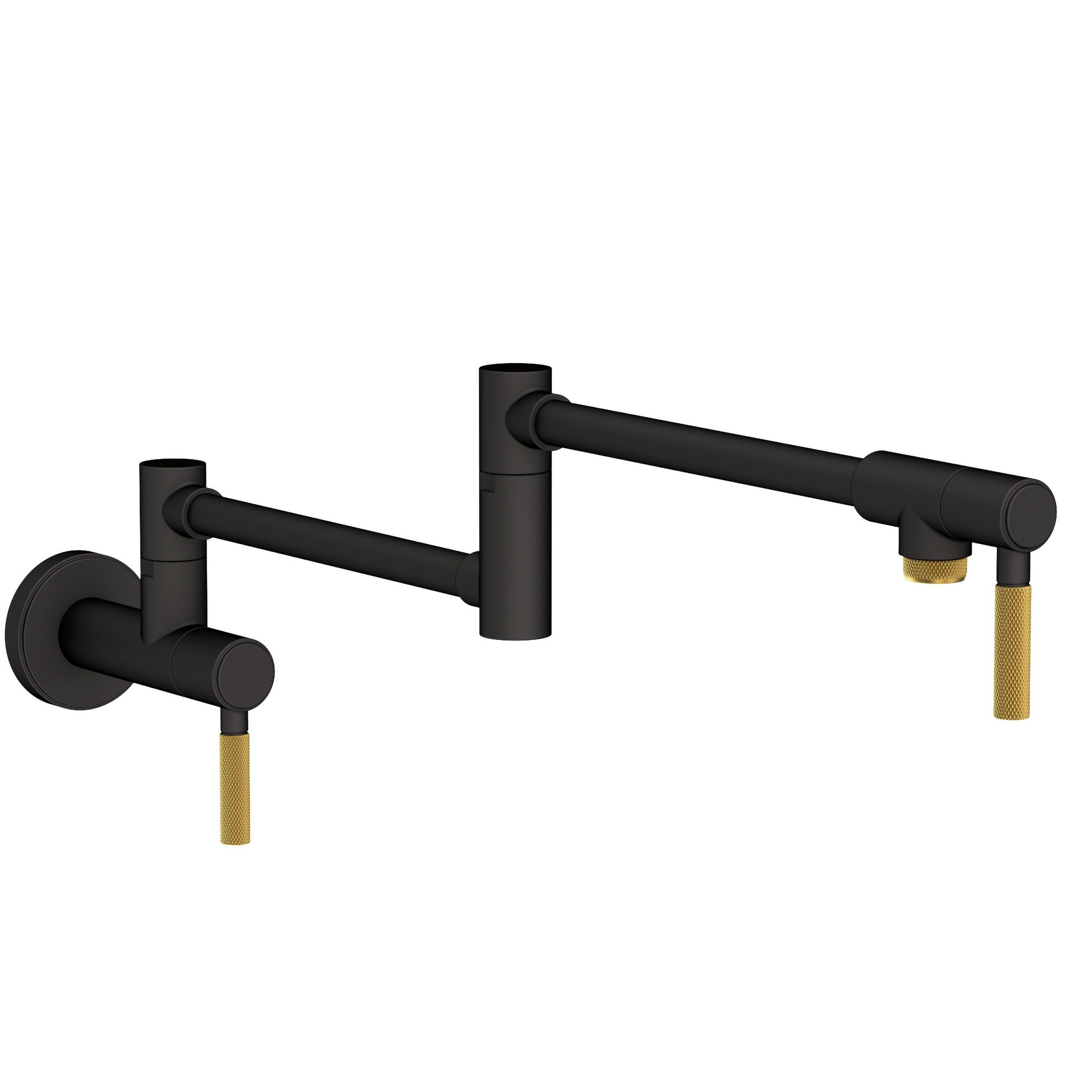 Newport Brass Muncy 3290-5503 — vista de producto — Flat Black x Satin Brass - PVD