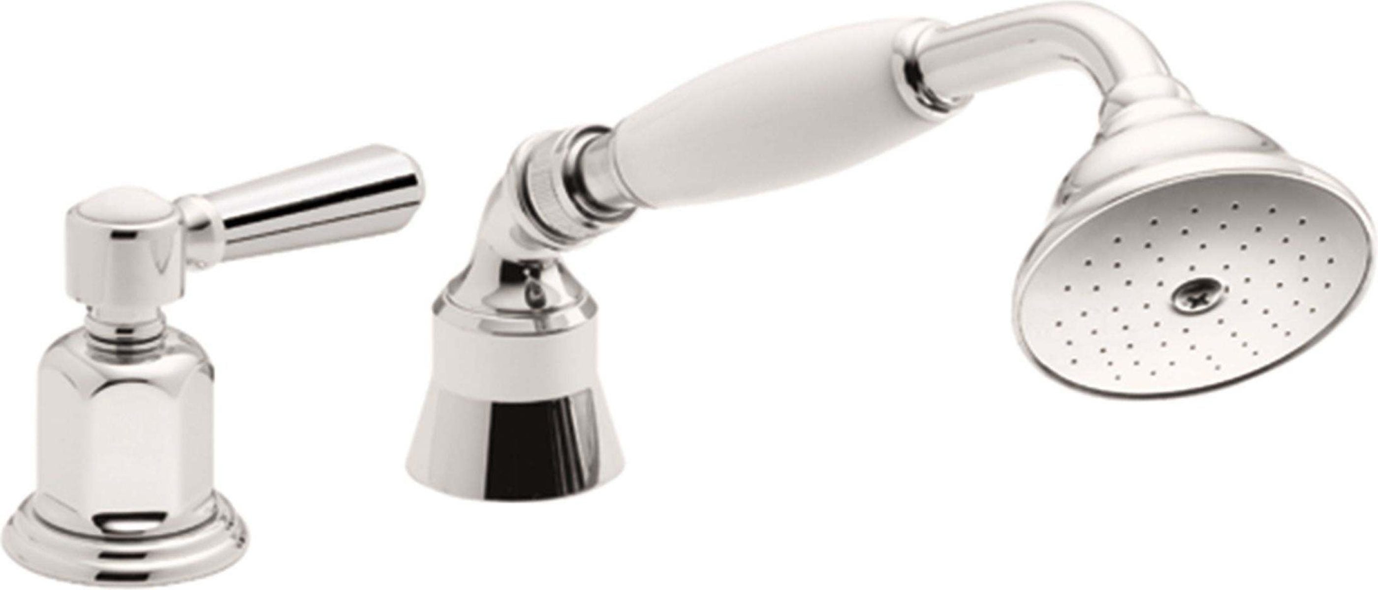 California Faucets Montecito Regadera de Mano y Desviador Completo para Tina Romana - Palanca - Cromo Pulido