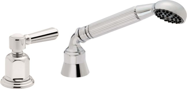 California Faucets Montecito Regadera de Mano y Desviador Completo para Tina Romana - Palanca - Polished Chrome