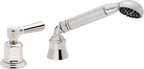 California Faucets Montecito Regadera de Mano y Desviador Completo para Tina Romana - Manija Art Deco - Polished Chrome