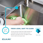 Elkay Tarja Crosstown® Calibre 18 Acero Inoxidable 25" x 22" x 6" de Un Tazón ADA de Doble Montaje — ambiente de cocina
