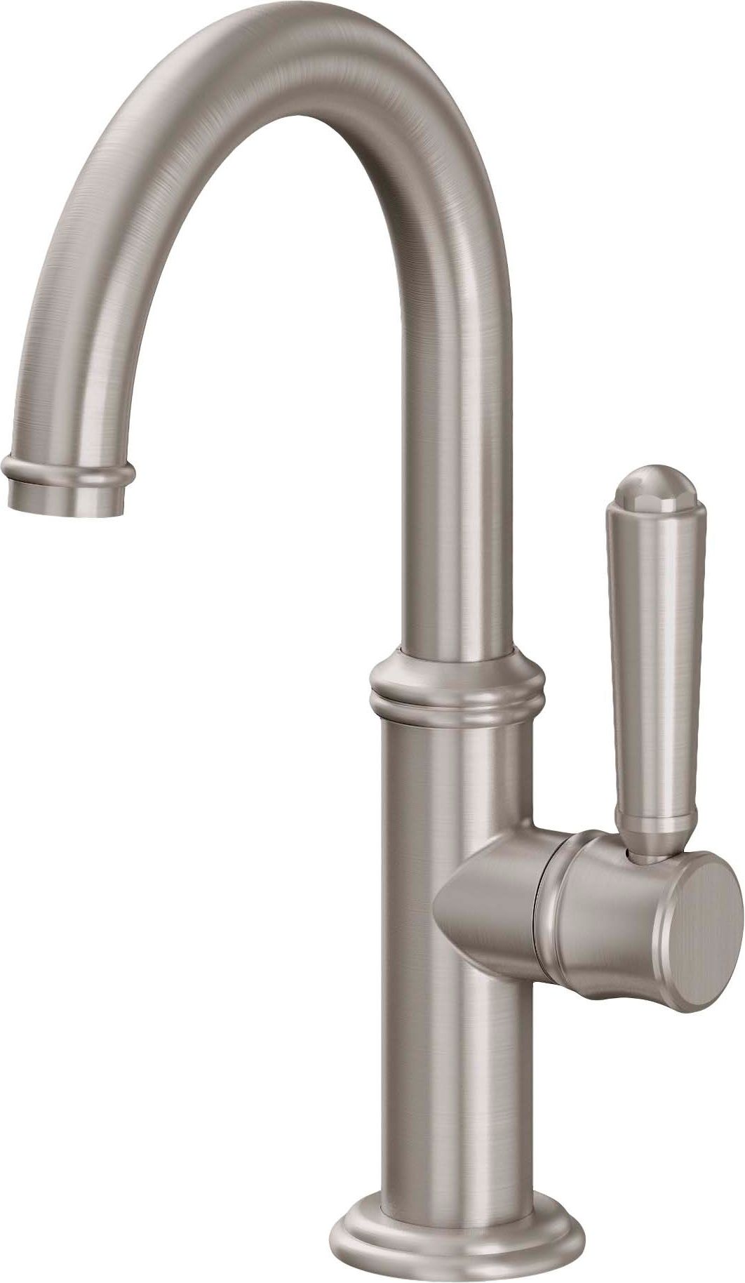 California Faucets Montecito Llave de Lavabo/Bar de Un Solo Orificio - Pico Bajo - Níquel Satinado