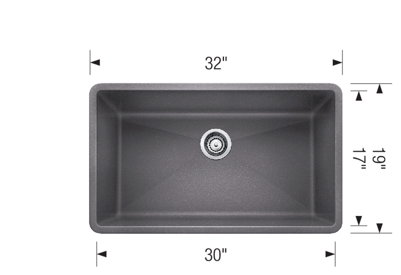 Blanco Precis Super Single Bowl — Tarja de Silgranit