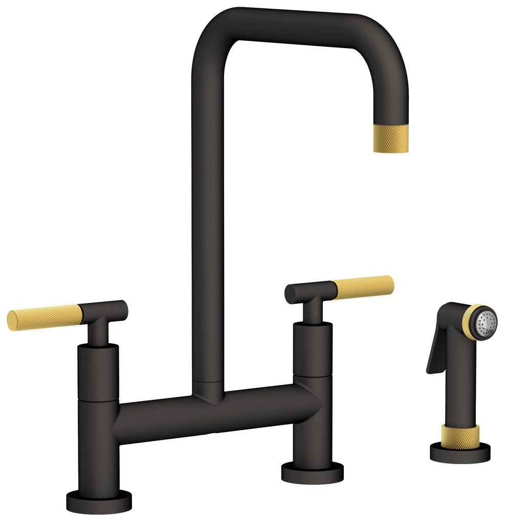 Newport Brass Muncy 3360-5413 — vista de producto — Flat Black x Satin Brass - PVD