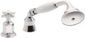 California Faucets Cardiff Regadera de Mano y Desviador Completo para Tina Romana - Manija de Cruz - Polished Chrome