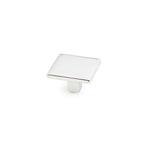 Schaub Perilla Armadio Cuadrada, 1-3/8" diám. — Cromo Pulido