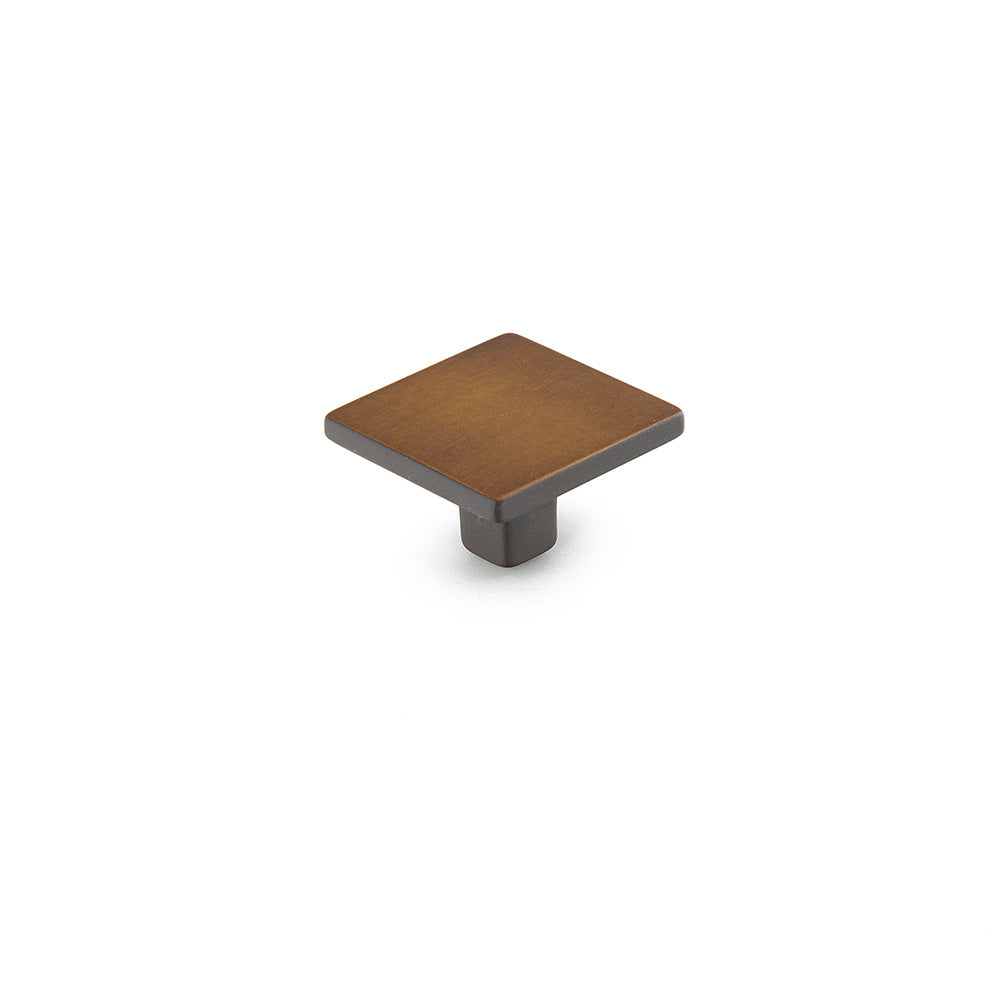 Schaub Perilla Armadio Cuadrada, 1-3/8" diám. — Bronce Bruñido