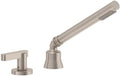 California Faucets San Elijo Regadera de Mano y Desviador Completo para Tina Romana - Base Redonda - Satin Nickel