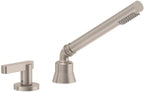 California Faucets San Elijo Regadera de Mano y Desviador Completo para Tina Romana - Base Redonda - Satin Nickel