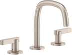 California Faucets San Elijo 8" Llave de Lavabo de 3 Orificios para Cubierta, con Dos Manerales - Base Redonda - Níquel Satinado
