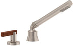 California Faucets San Elijo Regadera de Mano y Desviador Completo para Tina Romana - Base Redonda - Satin Nickel