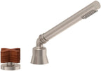 California Faucets San Elijo Regadera de Mano y Desviador Completo para Tina Romana - Base Redonda - Satin Nickel