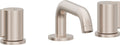 California Faucets Jalama Llave de Lavabo de 8" de 3 Orificios para Cubierta, con Dos Manerales - Pico Quad Bajo - Níquel Satinado