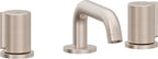 California Faucets Jalama Llave de Lavabo de 8" de 3 Orificios para Cubierta, con Dos Manerales - Pico Quad Bajo - Níquel Satinado