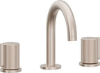 California Faucets Jalama Llave de Lavabo de 8" de 3 Orificios para Cubierta, con Dos Manerales - Pico Mediano - Níquel Satinado