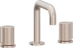 California Faucets Jalama Llave de Lavabo de 8" de 3 Orificios para Cubierta, con Dos Manerales - Pico Quad - Níquel Satinado