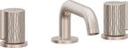 California Faucets Jalama Llave de Lavabo de 8" de 3 Orificios para Cubierta, con Dos Manerales - Pico Quad Bajo - Níquel Satinado