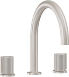 California Faucets Jalama Juego Completo para Tina Romana - Pico de Arco - Níquel Satinado