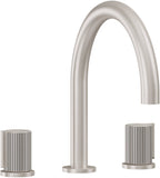 California Faucets Jalama Juego Completo para Tina Romana - Pico de Arco - Níquel Satinado