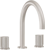 California Faucets Jalama Juego Completo para Tina Romana - Pico de Arco - Níquel Satinado