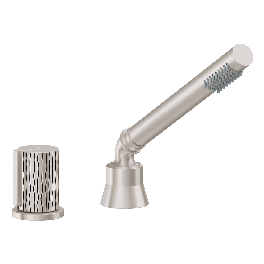 California Faucets Jalama Regadera de Mano y Desviador Completo para Tina Romana - 2.0 gpm - Níquel Satinado