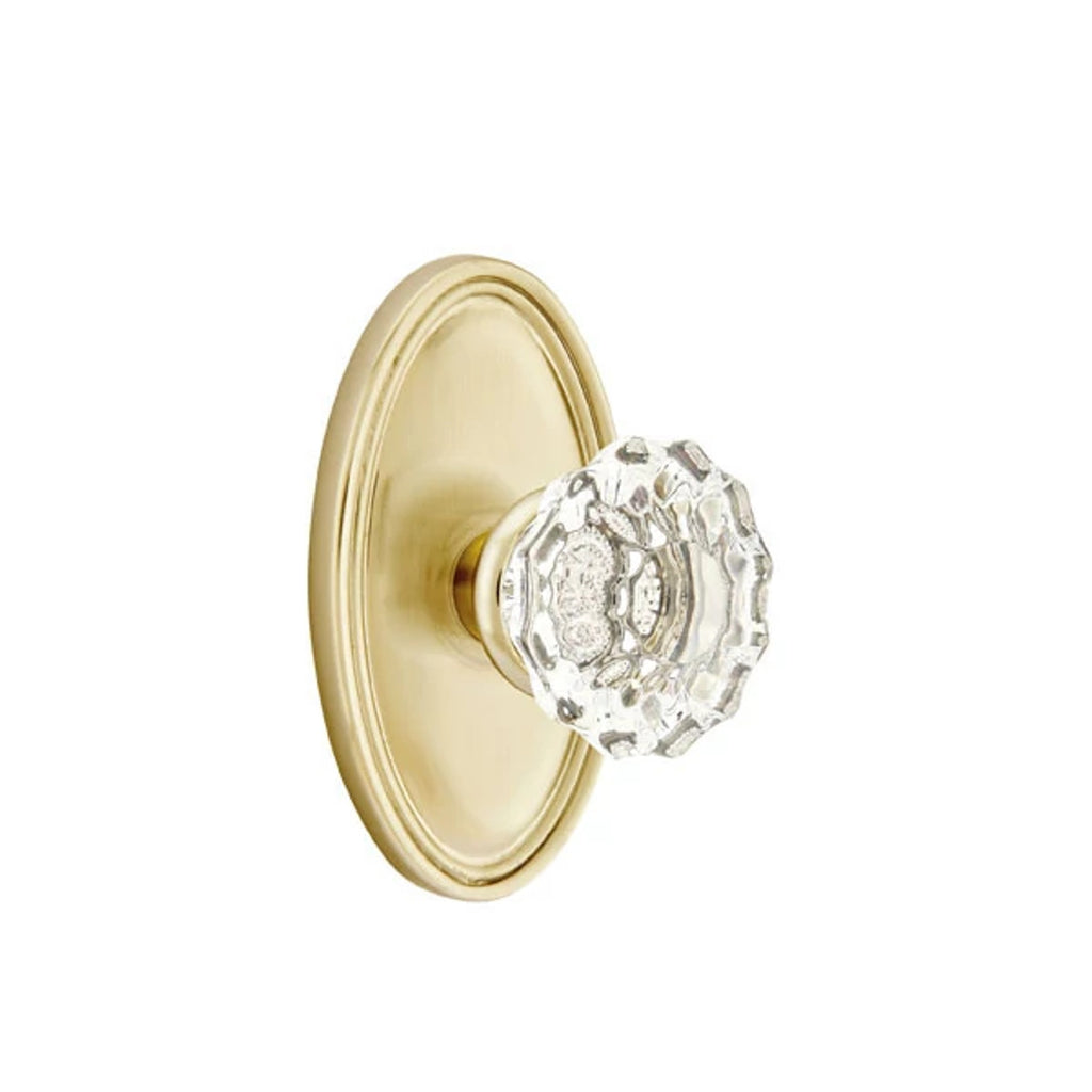 Latón Satinado · Oval Rosette