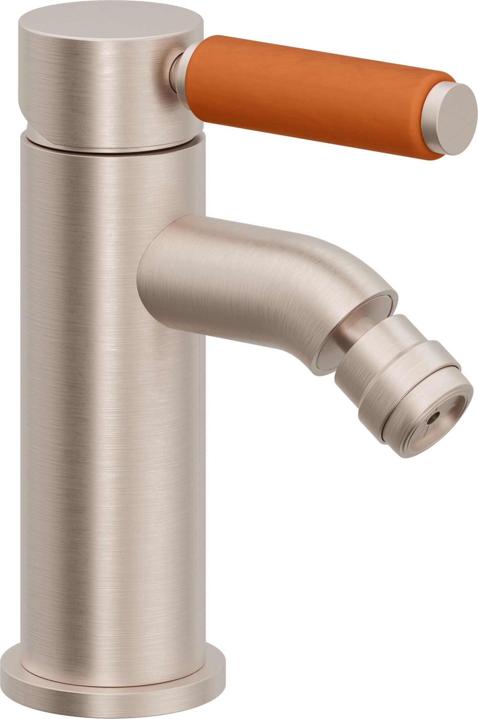 California Faucets Cayucos Bidet de Un Solo Orificio - Manija de Porcelana Naranja
