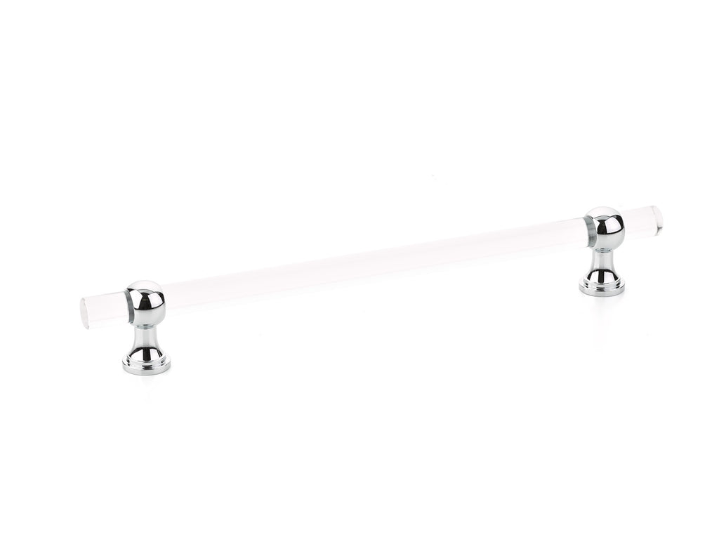 Schaub Jaladera de Barra Lumiere Transitional Acrylic, 8" cc — Cromo Pulido