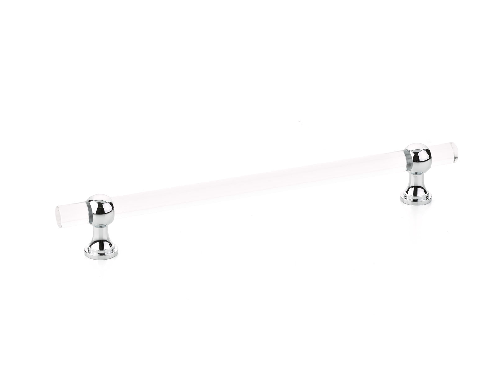 Schaub Jaladera de Barra Lumiere Transitional Acrylic, 8" cc — Cromo Pulido