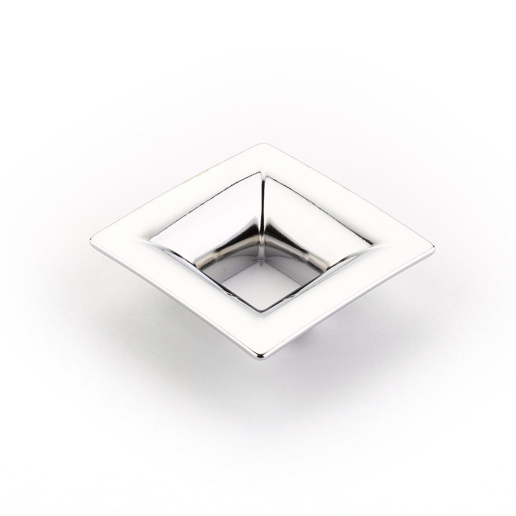 Schaub Jaladera Finestrino Flared Cuadrada, 1-1/4" cc — Cromo Pulido