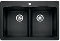 Blanco Diamond Equal Double Dual Mount — Tarja de Silgranit