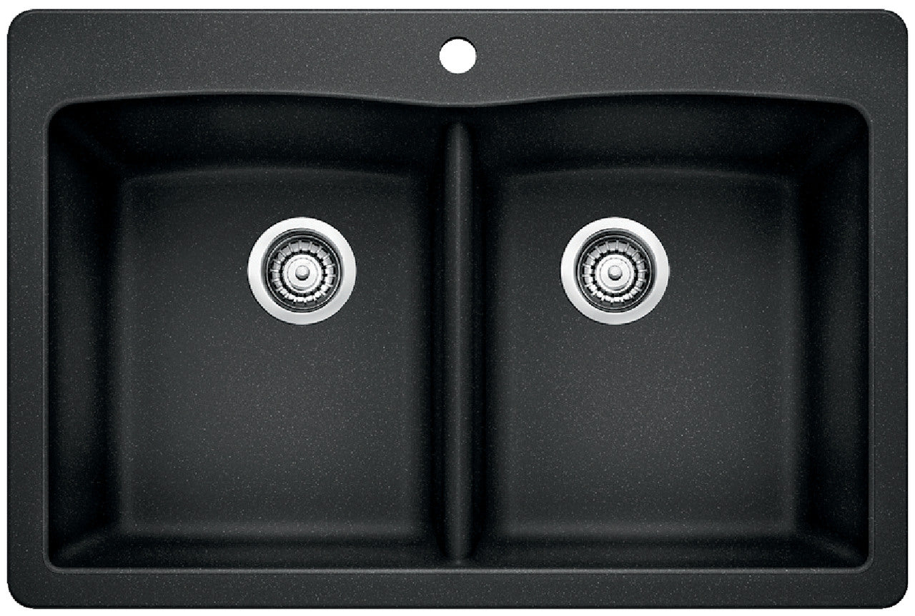 Blanco Diamond Equal Double Dual Mount — Tarja de Silgranit