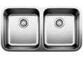 Blanco Stellar Equal Double Bowl — Tarja de Acero Inoxidable