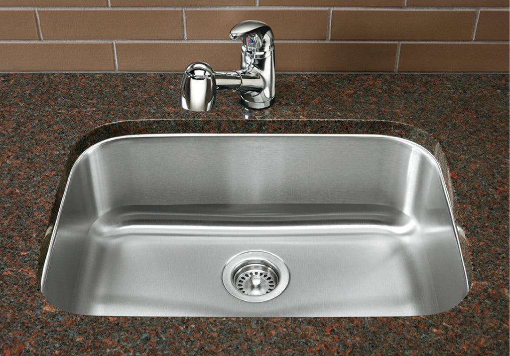 Blanco Stellar Medium Single Bowl — Tarja de Acero Inoxidable