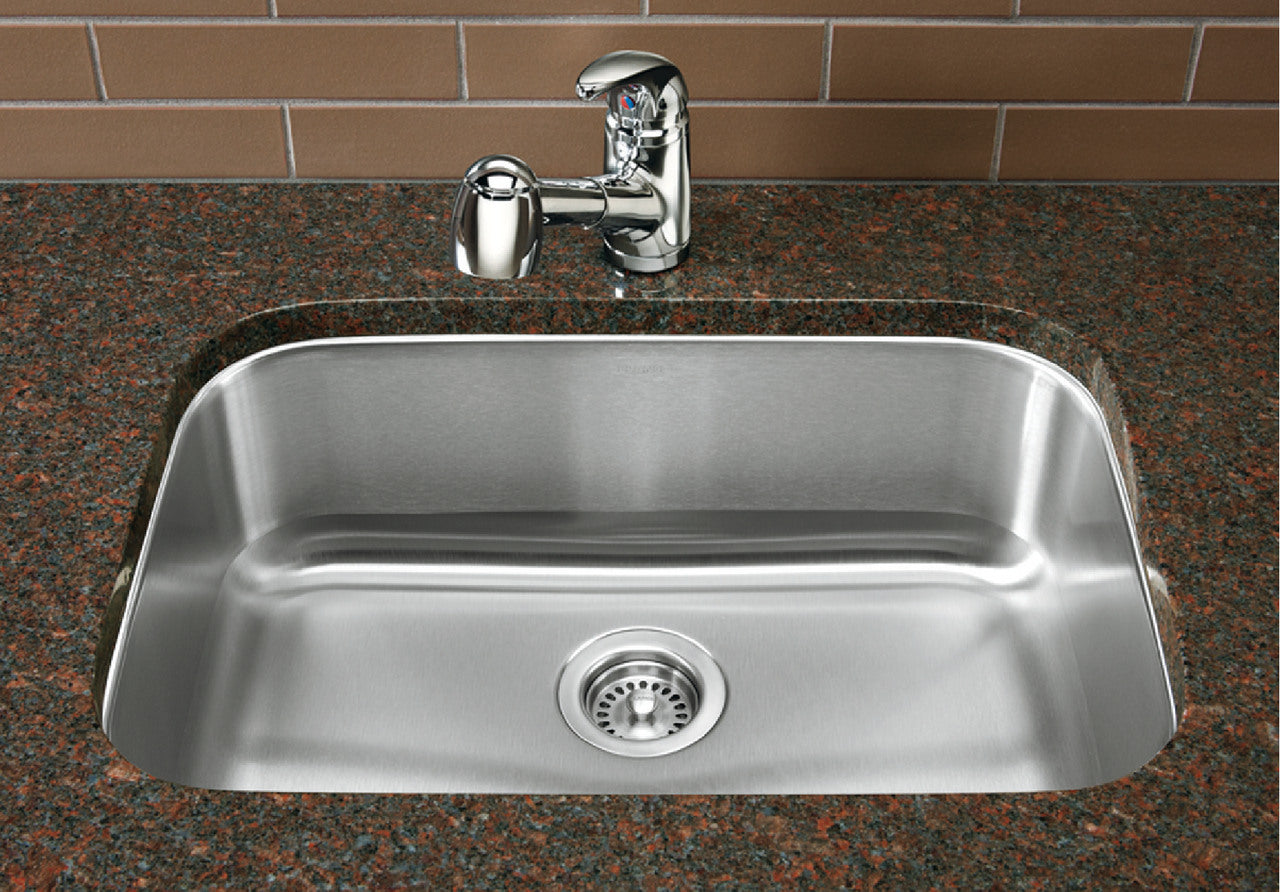 Blanco Stellar Medium Single Bowl — Tarja de Acero Inoxidable