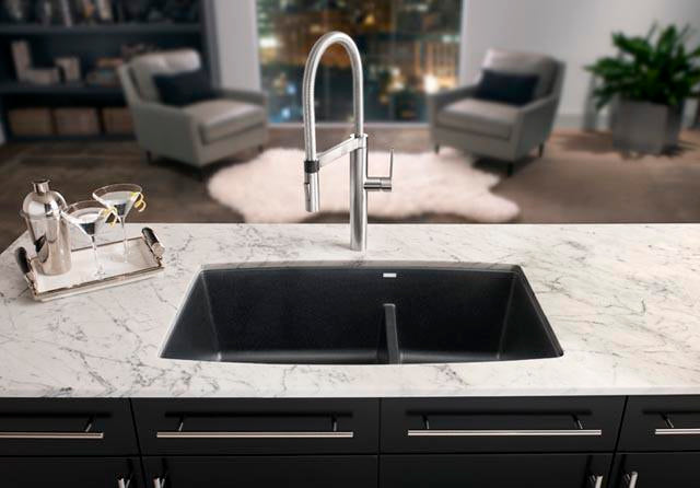 Blanco Performa Medium 1-3/4 Low Divide — Tarja de Silgranit