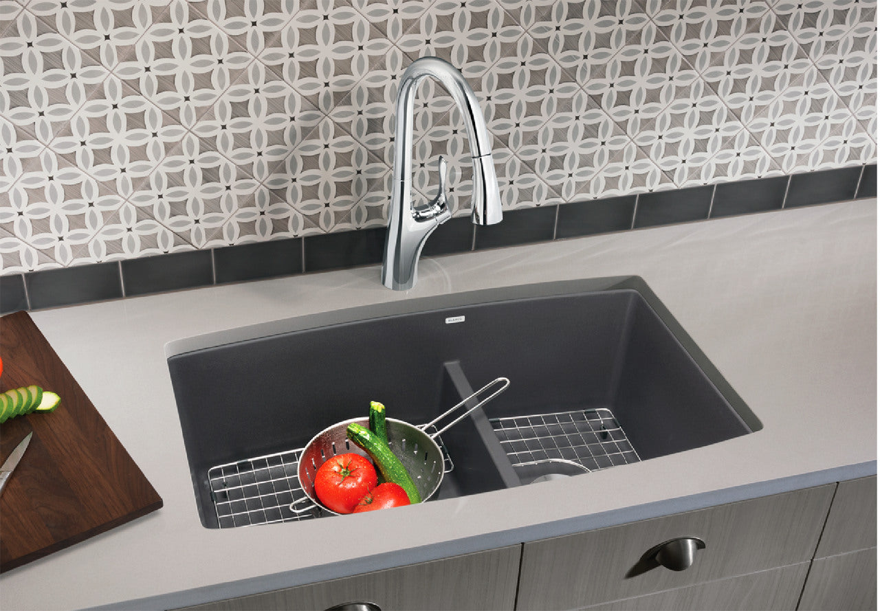 Blanco Performa Medium 1-3/4 Low Divide — Tarja de Silgranit