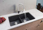 Blanco Diamond Equal Double Low Divide — Tarja de Silgranit