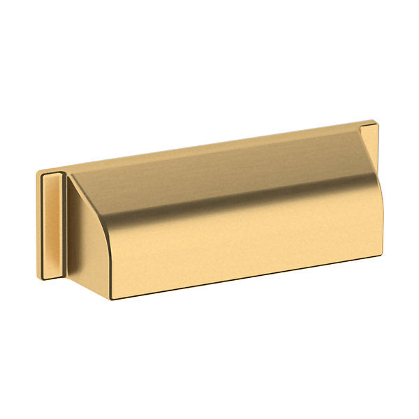 Baldwin Hardware TRANS. Jaladera Tipo Taza 4" 4421 — Latón satinado Lifetime