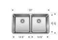 Blanco Formera Equal Double Bowl — Tarja de Acero Inoxidable