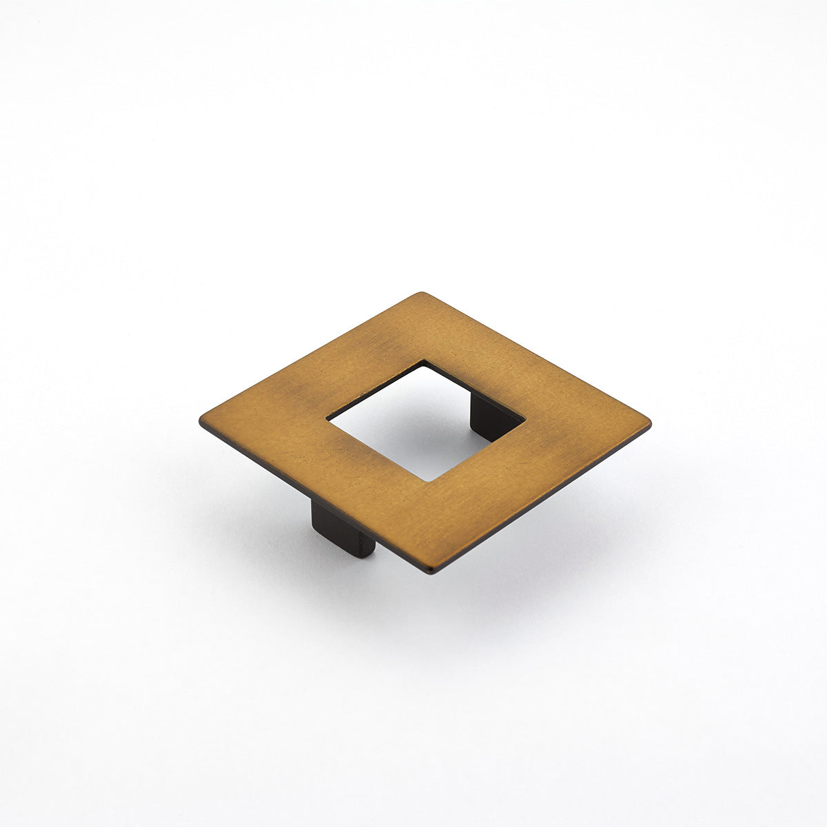 Schaub Jaladera Finestrino Plana Cuadrada, 2-1/2" cc — Bronce Bruñido
