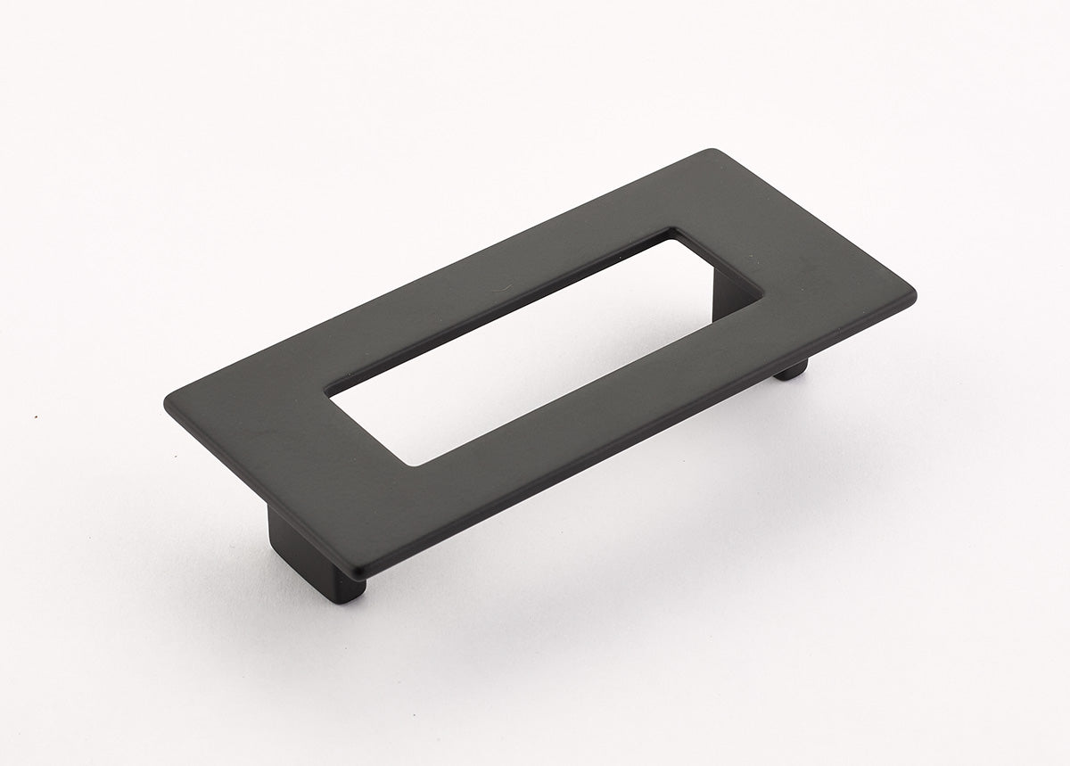 Schaub Jaladera Finestrino Rectangle Plana — Negro Mate