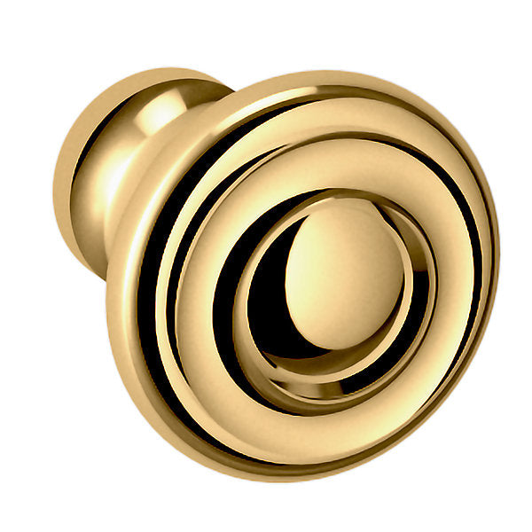 Baldwin Hardware Dominion Perilla de Gabinete 1" Dia 4490 — Latón pulido Lifetime (PVD)