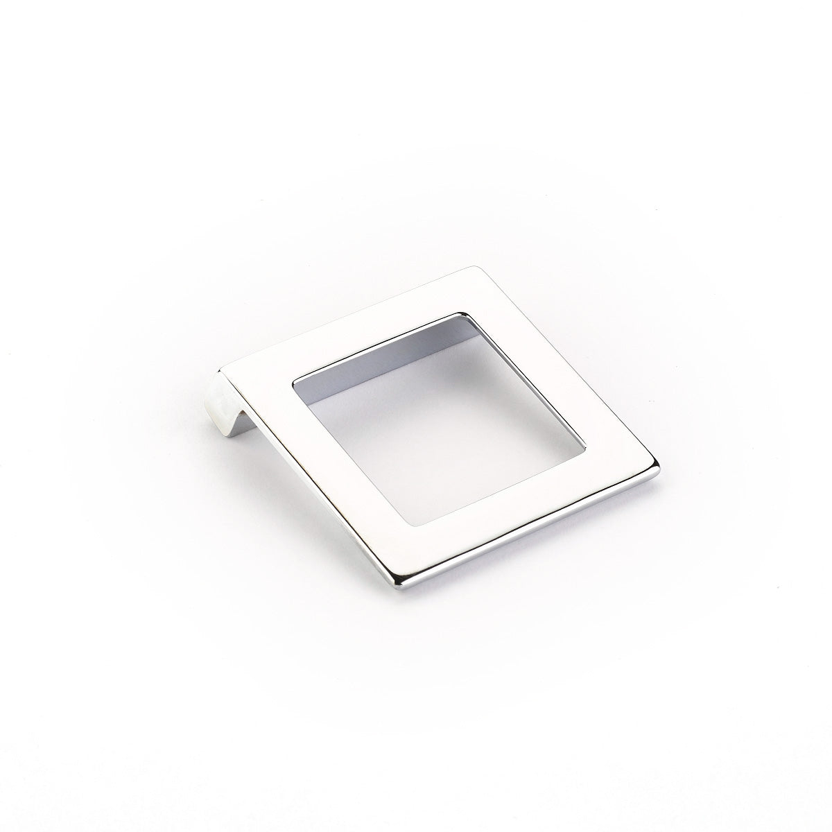 Schaub Jaladera Finestrino Angled Cuadrada, 1-1/4" cc — Cromo Pulido