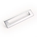Schaub Jaladera Finestrino Angled Rectangle, 6-5/16" cc — Cromo Mate