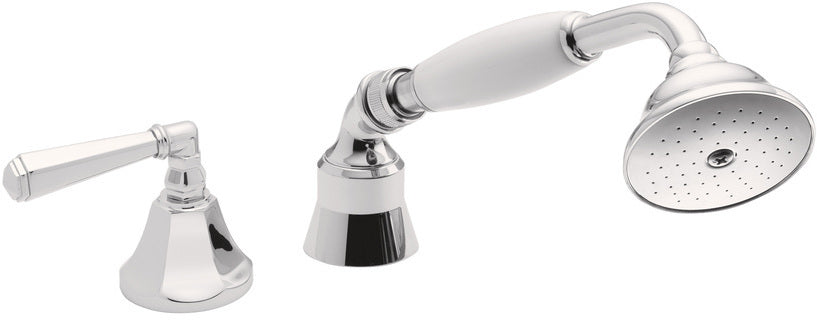 California Faucets Monterey Regadera de Mano y Desviador Completo para Tina Romana - Palanca - Polished Chrome
